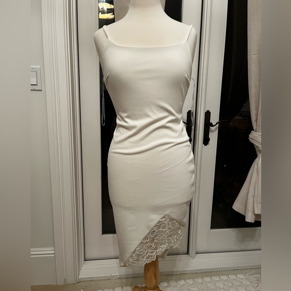 Sexy white lace dress spaghetti strap